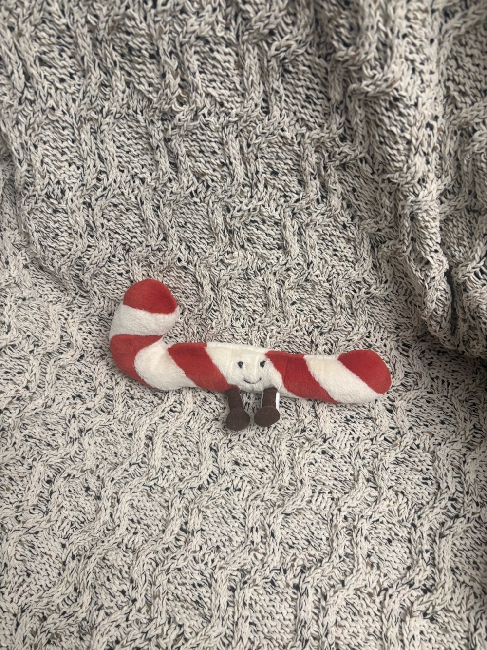 Jellycat Red & White Candy Cane Plush Rattle